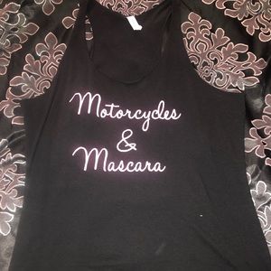 Women’s Razorback Tank. Motorcycles and Mascara